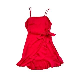 Altar'd State red mini wrap dress
